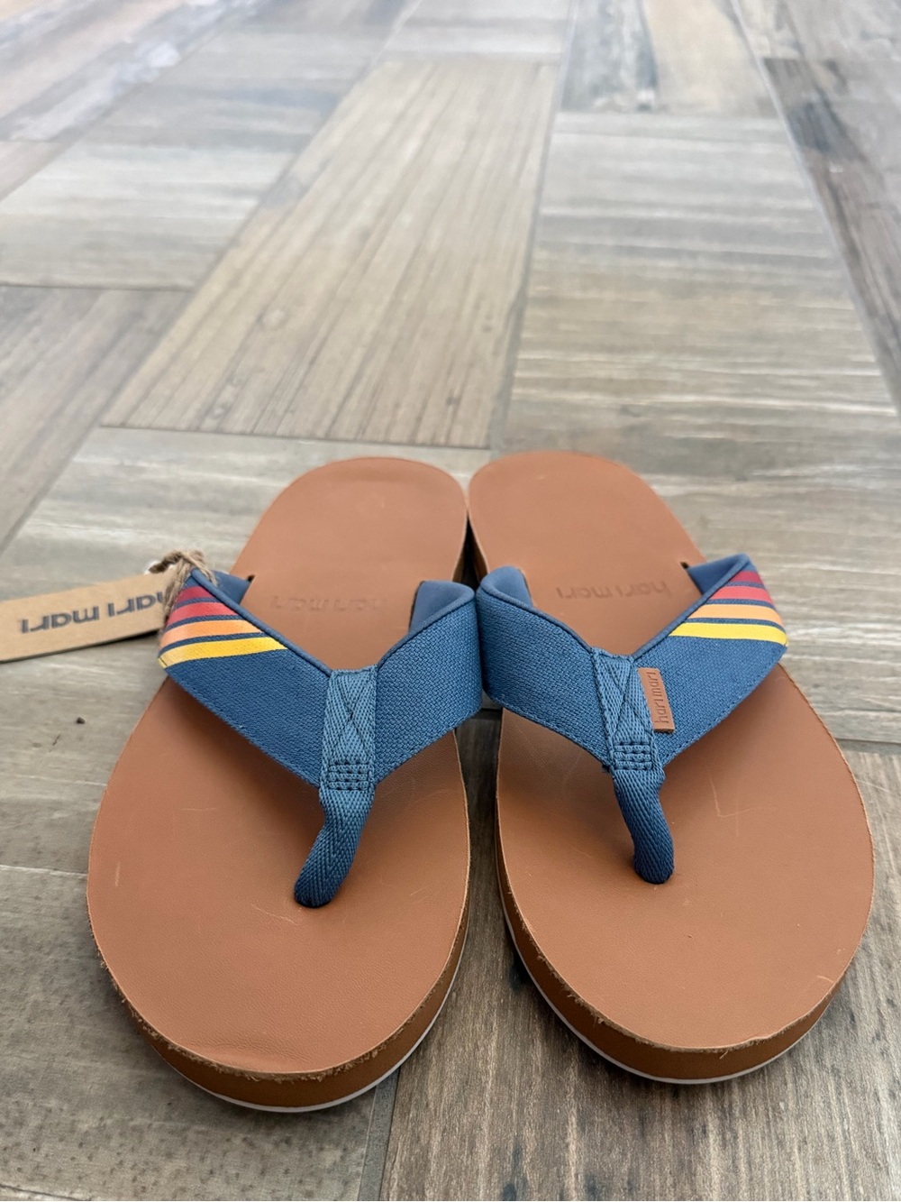 HARI MARI MEN'S DEL MAR FLIP FLOPS in Harbor size 11 - Picture 3 of 7